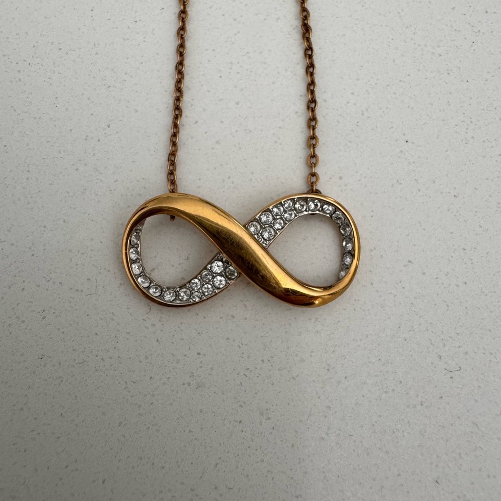 Swarovski Gold and Silver Infinity Necklace